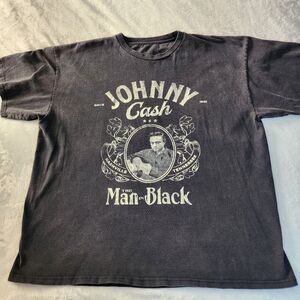Johnny Cash Black Tshirt With Graphics Size 2X The Man In Black